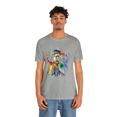 Rainbow Belly Dancer in Motion - Short Sleeve Tee